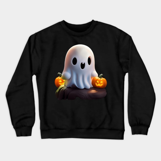 Baby Ghost Creepy Cute Halloween Character Crewneck Sweatshirt by BluedarkArt